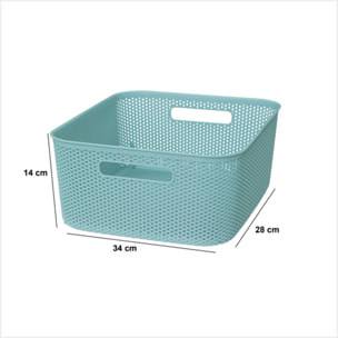 Panier en crochet Crochy 11L bleu