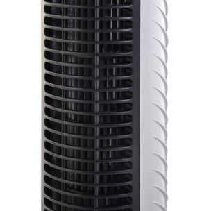 Ventilador de Torre Ventilador Vertical 40W con Mando a Distancia 3 Velocidades Temporizador 7,5h Oscilante 70° ÃƒËœ18x78,5 cm Plata