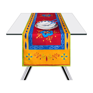 Chemin de Table 45x140 cm Excelsa – Tex Mex, Coton Multicolore
