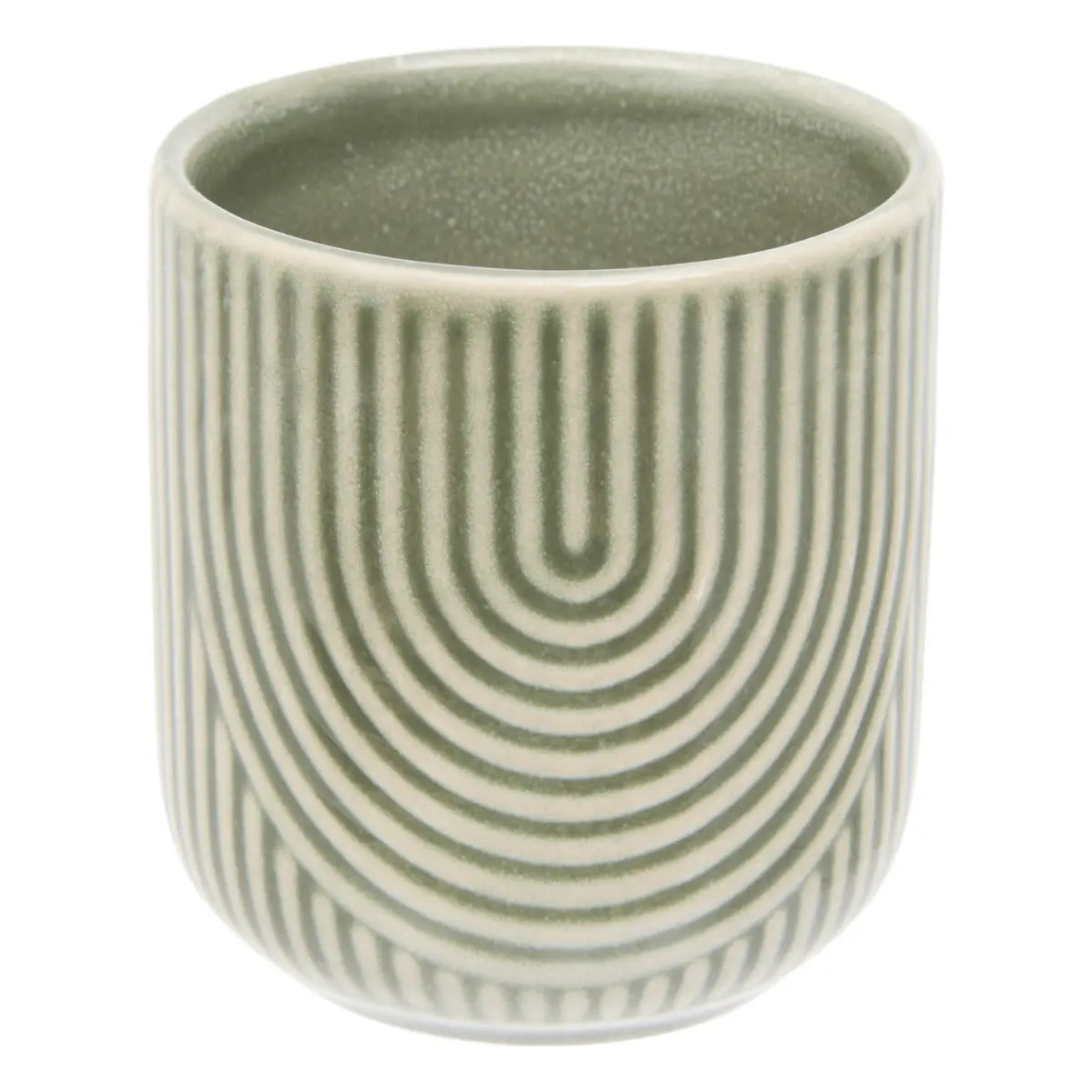 Tasse espresso motif courbes Lya 10cl vert