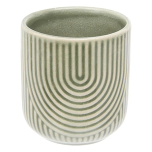 Tasse espresso motif courbes Lya 10cl vert