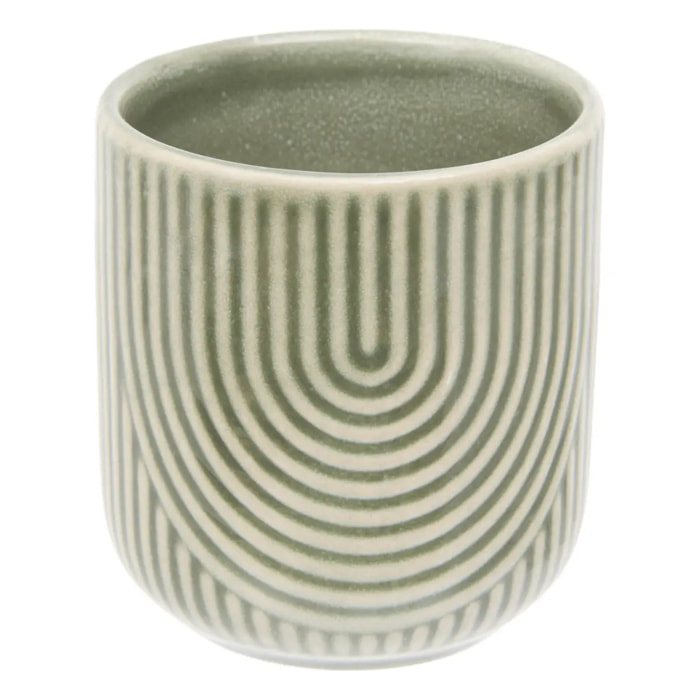Tasse espresso motif courbes Lya 10cl vert