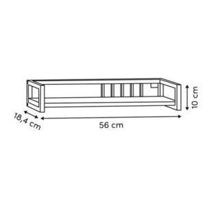 Étagère murale Duna rectangulaire 18,4x56cm beige