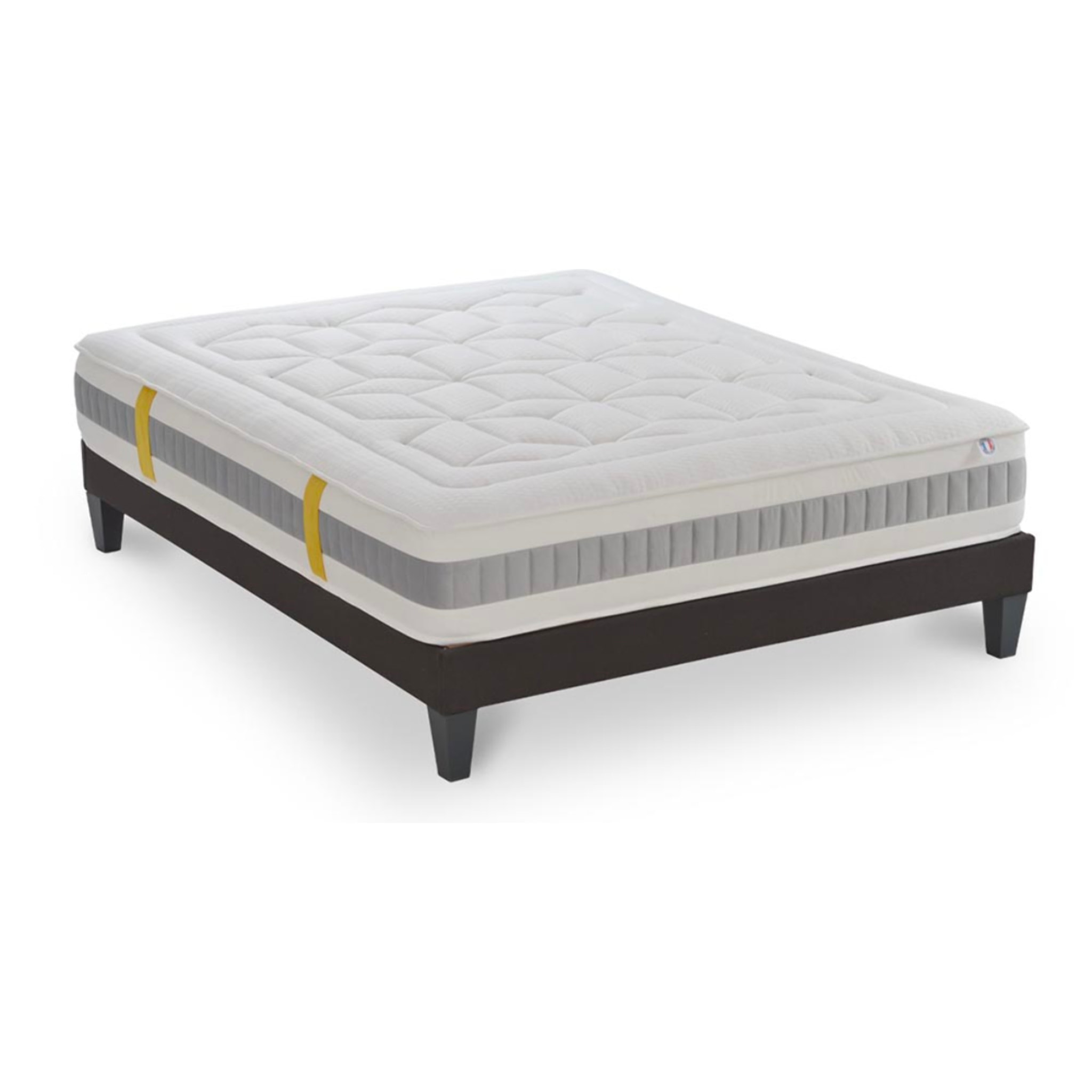 Ensemble Matelas Memoire de forme Grand Hotel avec sommier en bois
