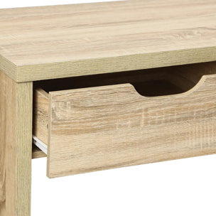 Console 2 tiroirs "Bivoak" effet chêne naturel