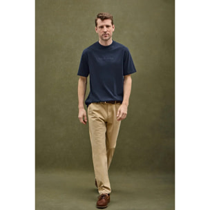 Camiseta azul marino de corte holgado con bordado Polo Club