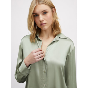 Motivi - Camisa de satén - Verde claro