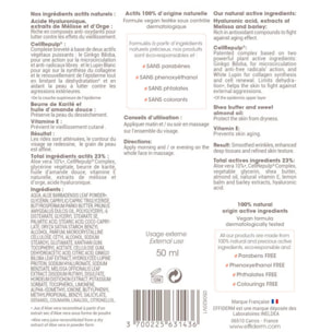 EFFIDERM - Crème Riche Anti-Âge - Formule à base de CellRepulp® Complex - Beurre de Karité et Huile d'Amande douce - Peaux Matures - Tube 50 ml en plastique recyclé