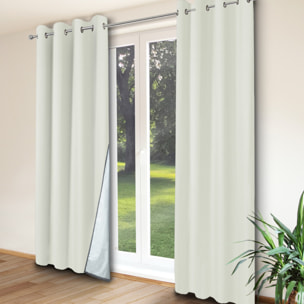 Rideaux thermiques - lot de 2 - Beige