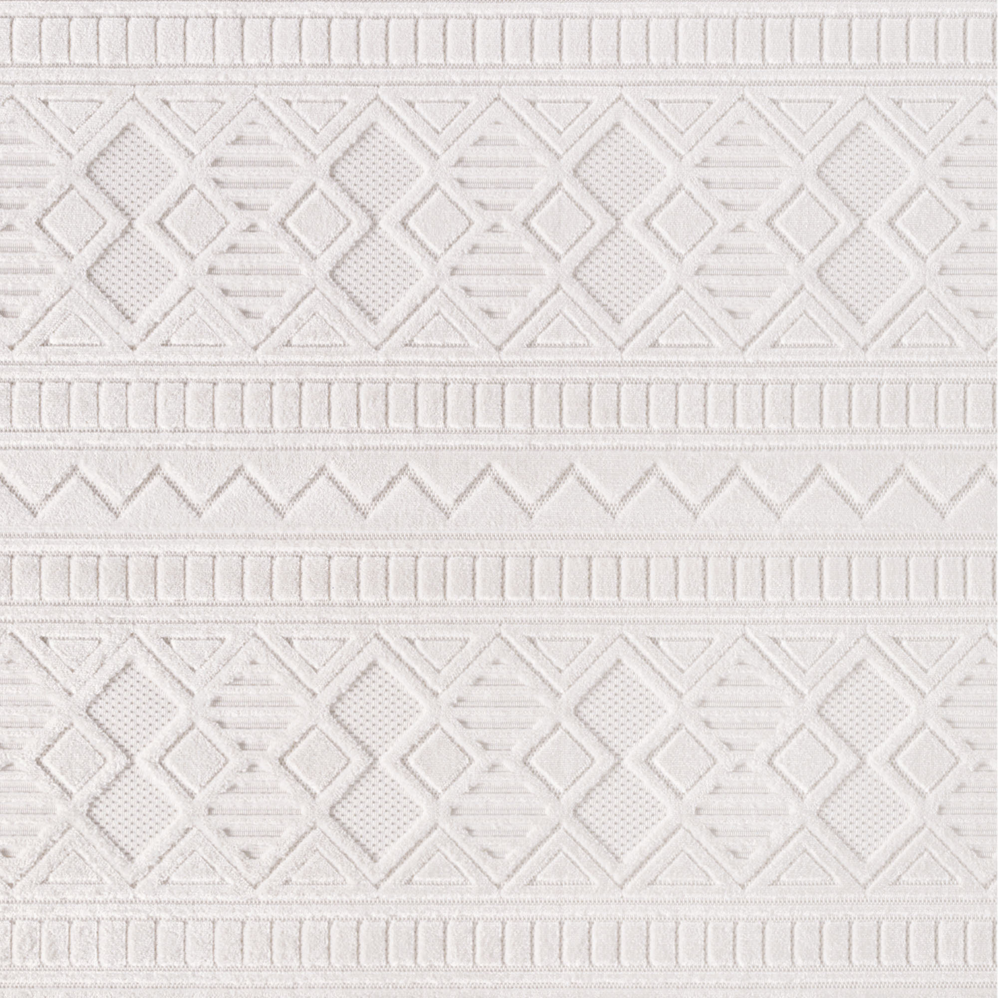 CALVI - Tapis moderne à motif en relief Creme