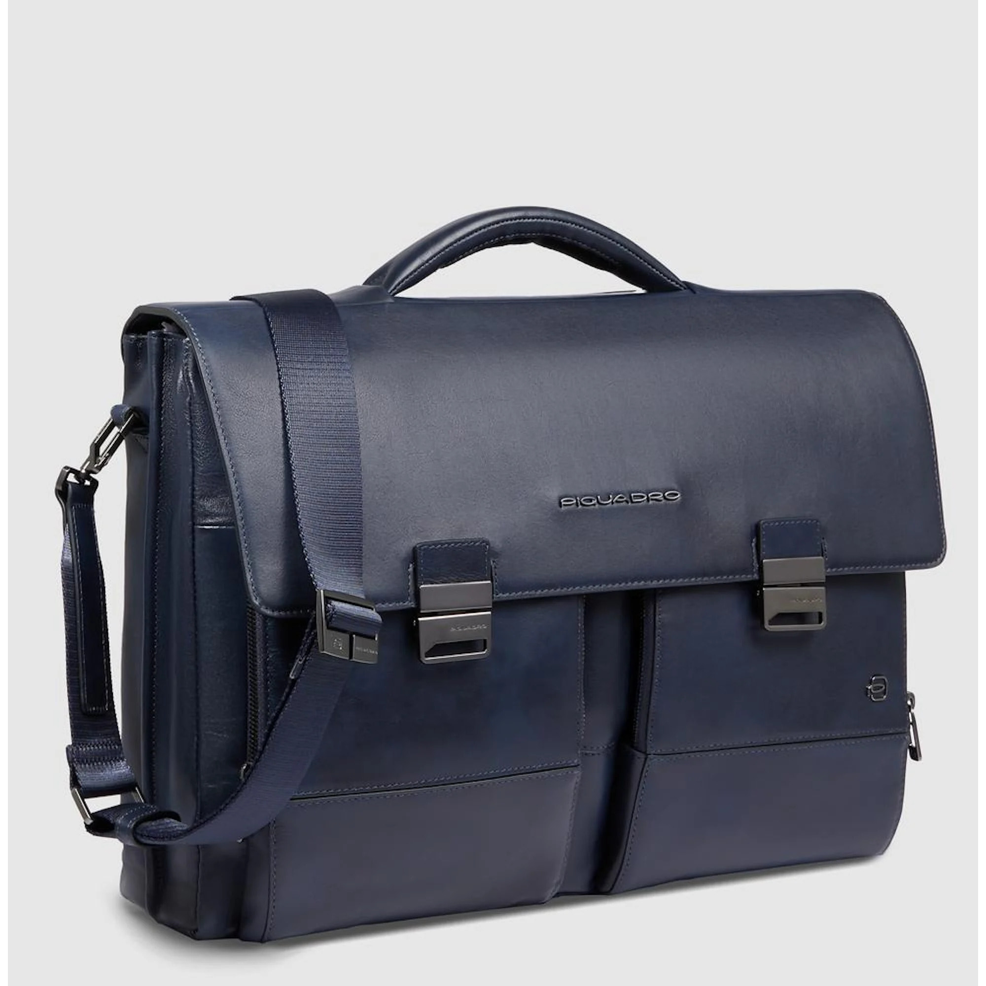 Piquadro Ventiquattrore in pelle porta pc e porta iPad® con protezione antiurto