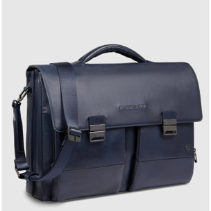 Piquadro Ventiquattrore in pelle porta pc e porta iPad® con protezione antiurto