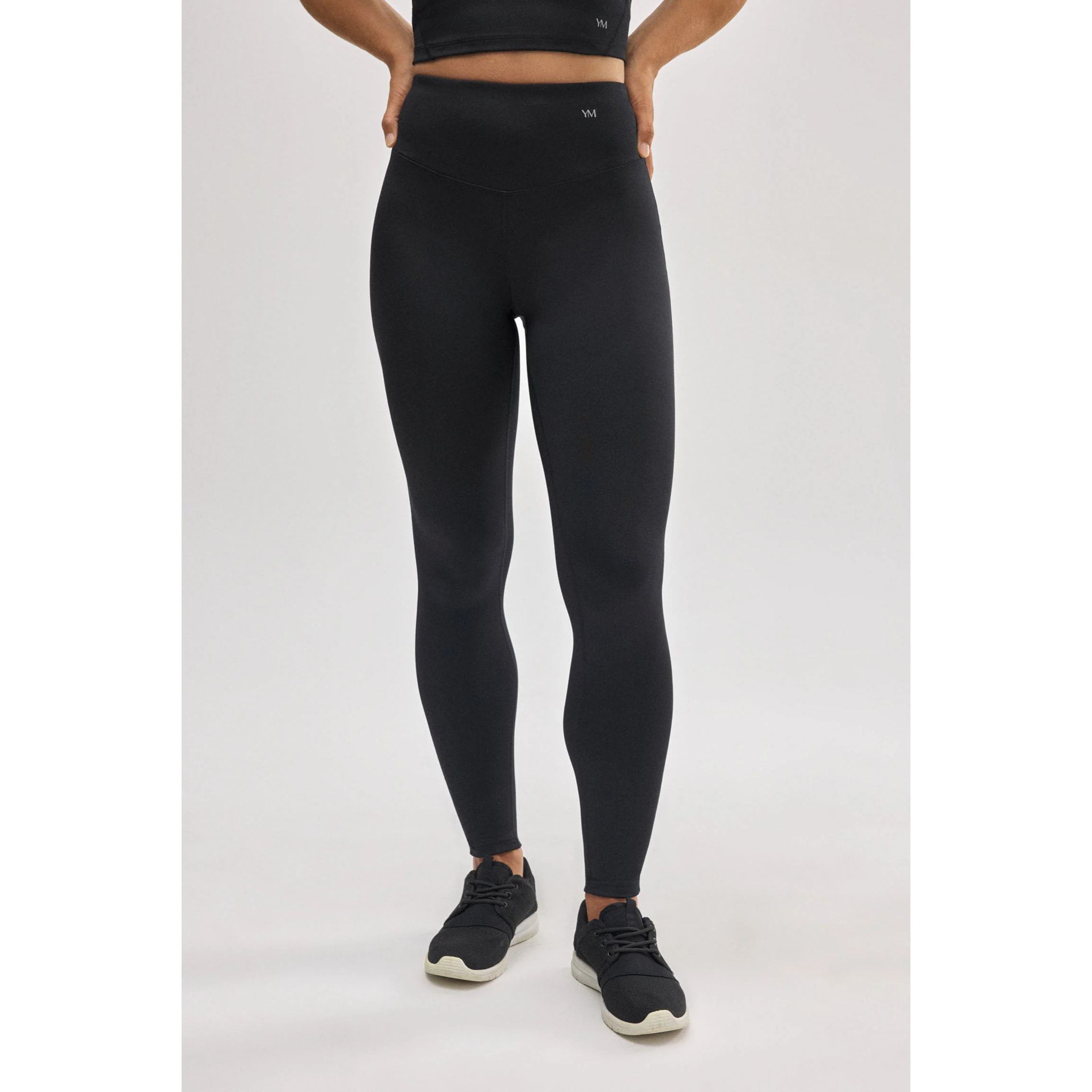 Leggings sportivi neri a vita alta