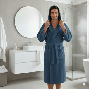 UNO CASA DESIGN Accappatoio con Cappuccio Julia in Spugna di Puro Cotone 400 gr