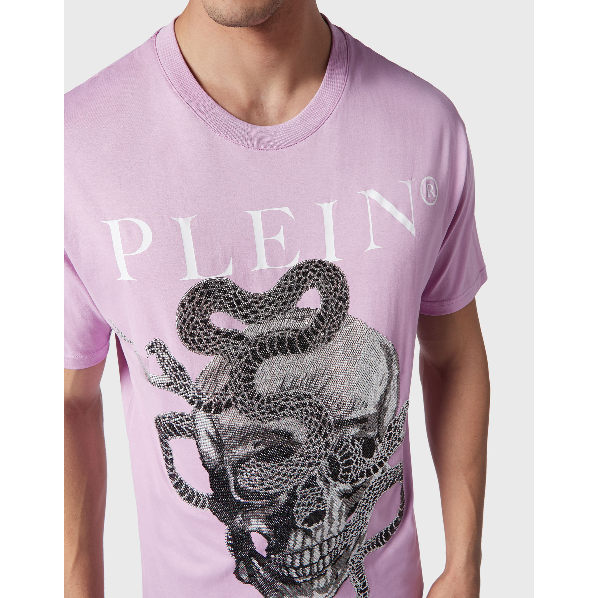 PHILIPP PLEIN T-Shirt Round Neck SNAKE