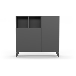 Zapatero Oslo melamina grafito 87x90x27 cm