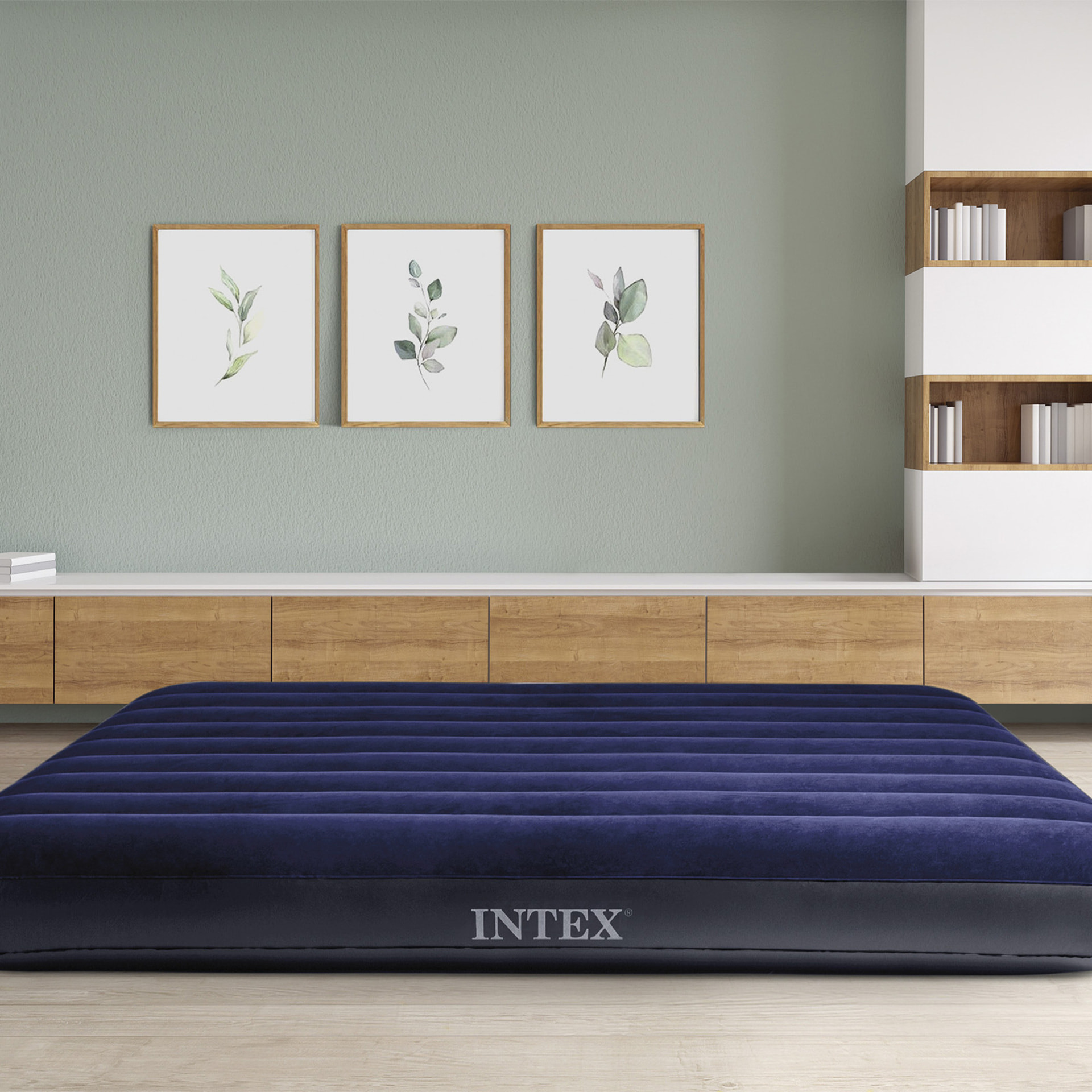 Intex Materasso Gonfiabile Dura-Beam Classic Downy Matrimoniale, 183x203x25 cm