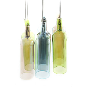 TOMASUCCI Lampadario 7 luci "BOTTLES" Multicolore