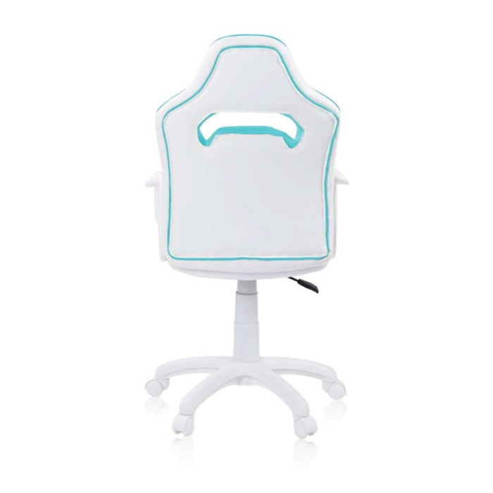 Silla gaming DRW Iris - Blanco - Turquesa DRW