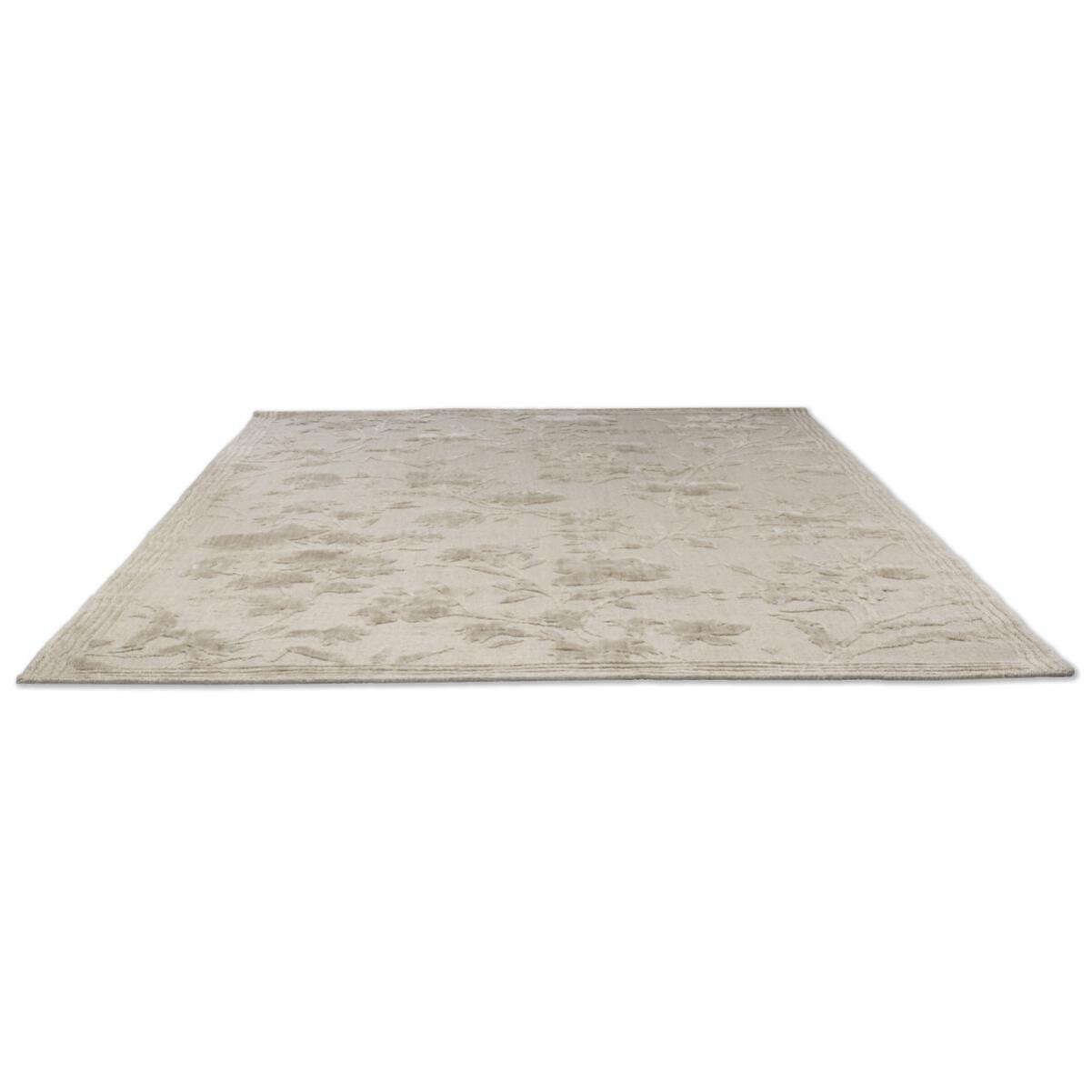 Tapis salon et chambre fait main en bambou motif floral QUICI