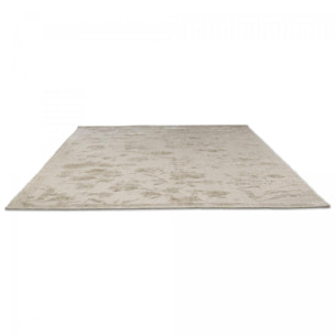 Tapis salon et chambre fait main en bambou motif floral QUICI