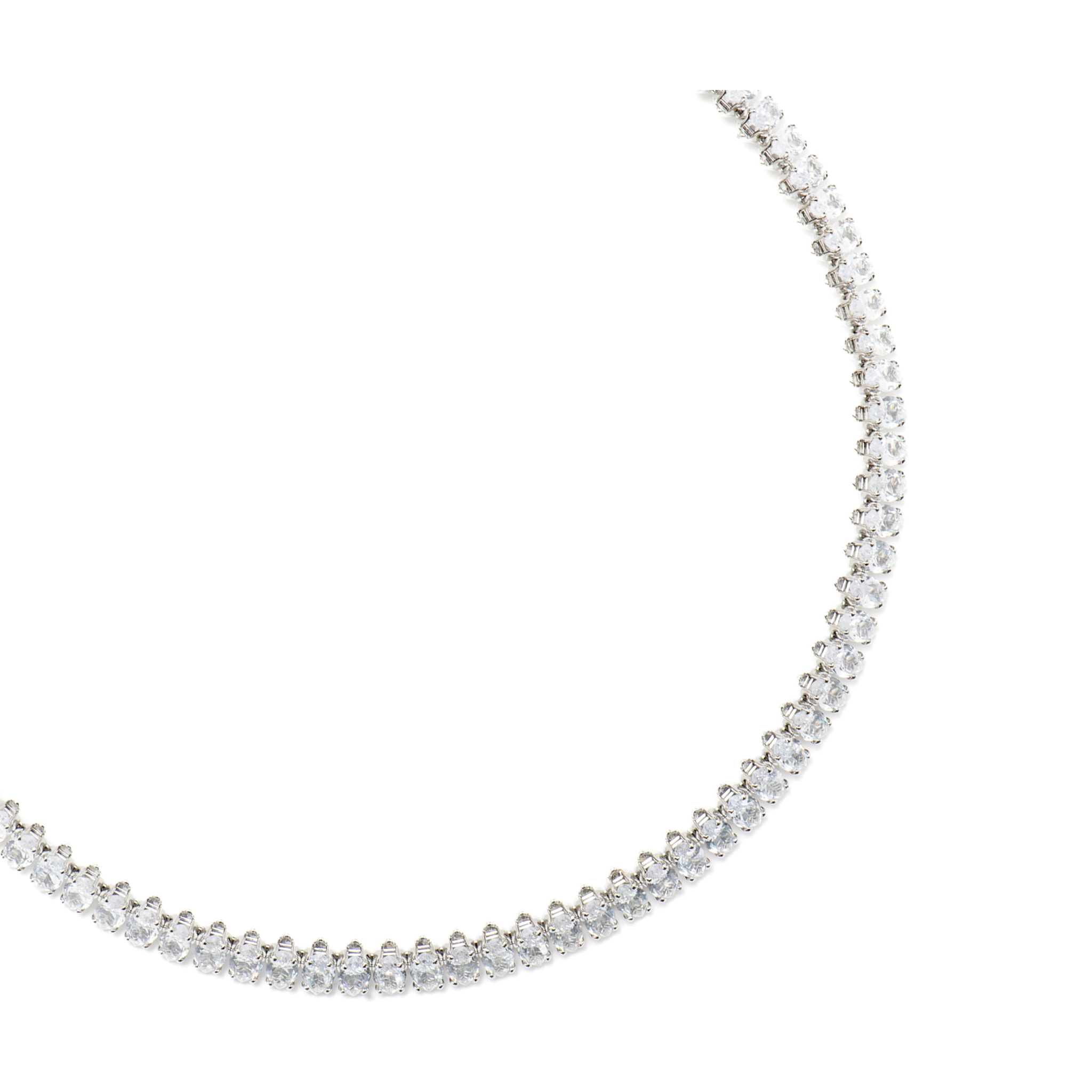 Collar con Circonita Brillante acabado plata