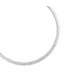 Collar con Circonita Brillante acabado plata