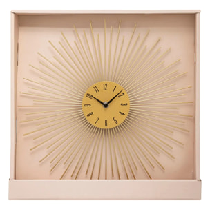 Horloge soleil Solène métal doré D36cm