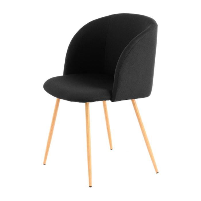 Set di 2 sedie Celina 200 in tessuto nero