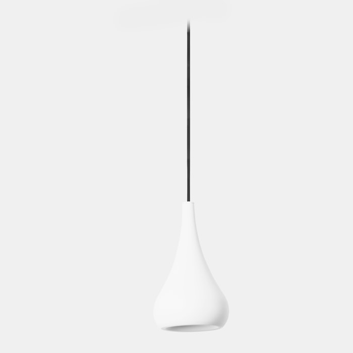 Ledsc4 LedsC4 Lámpara Colgante LED Regulable para Interiores, Luz Cálida 3000K, 15.2W, 1006lm, Diseño Moderno en Acero Blanco, Diámetro 12.6 cm, Altura Ajustable hasta 150 cm