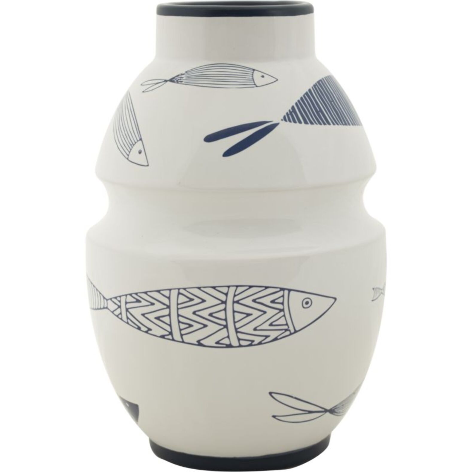 VASO CERAMICA FISH CM Ø 15X24