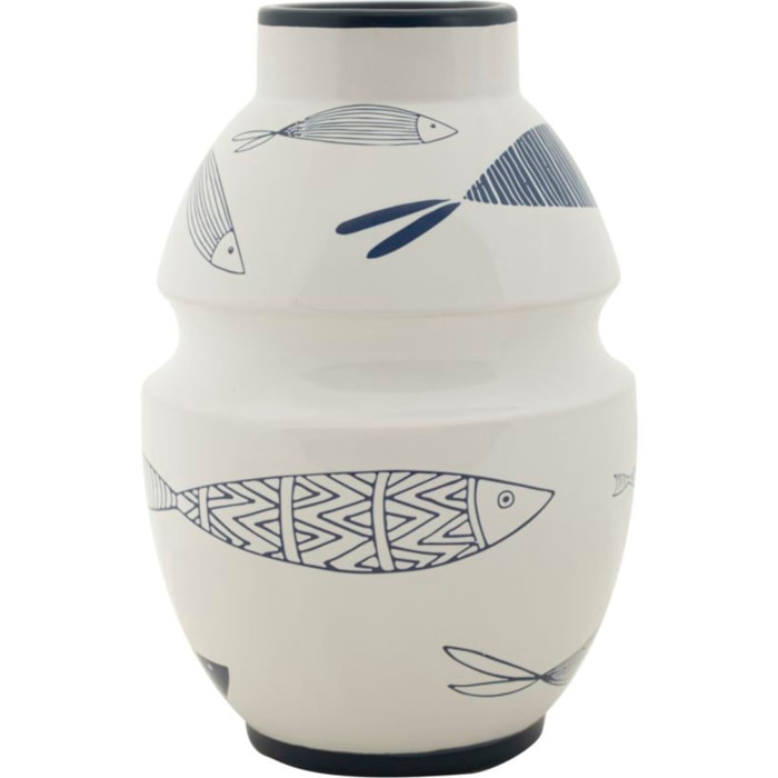 VASO CERAMICA FISH CM Ø 15X24