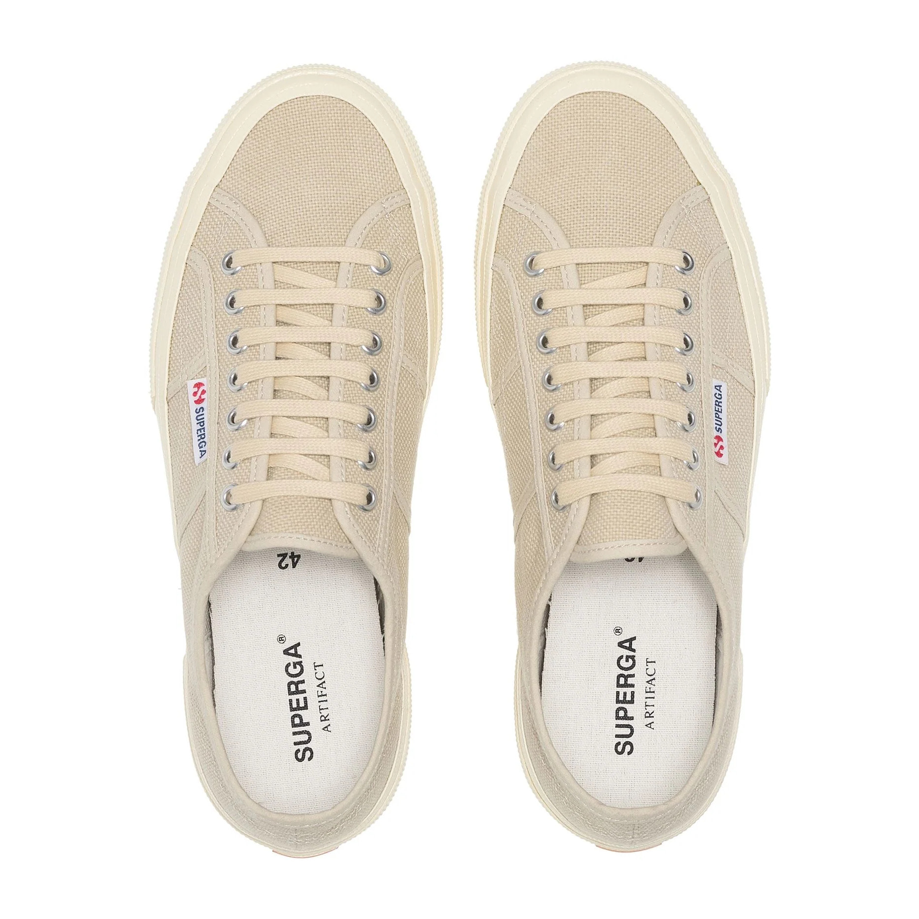 Le Superga Uomo Donna Beige 2750 Og Washed Cotton