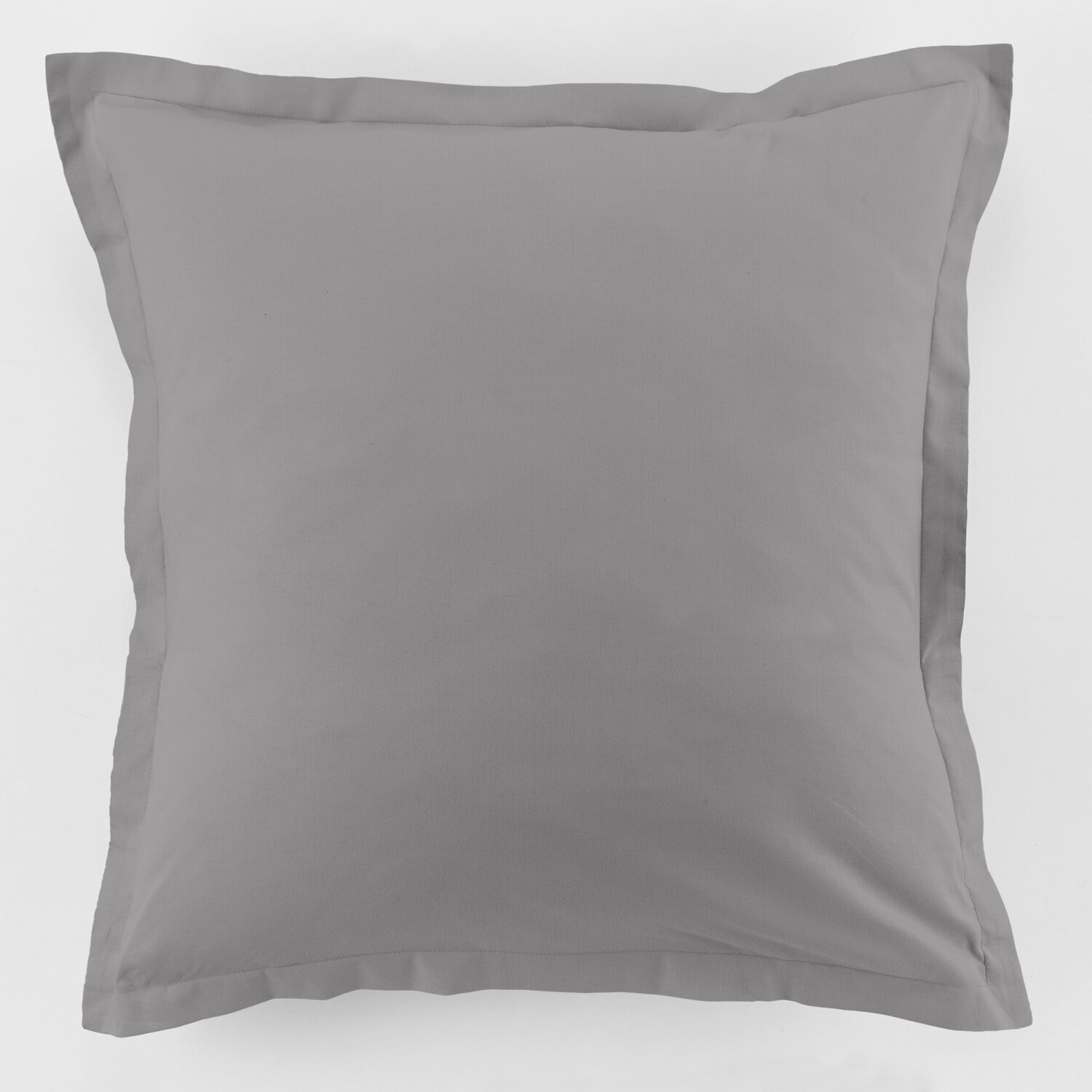 Paire de taie d'oreiller 100%coton 57fils anthracite