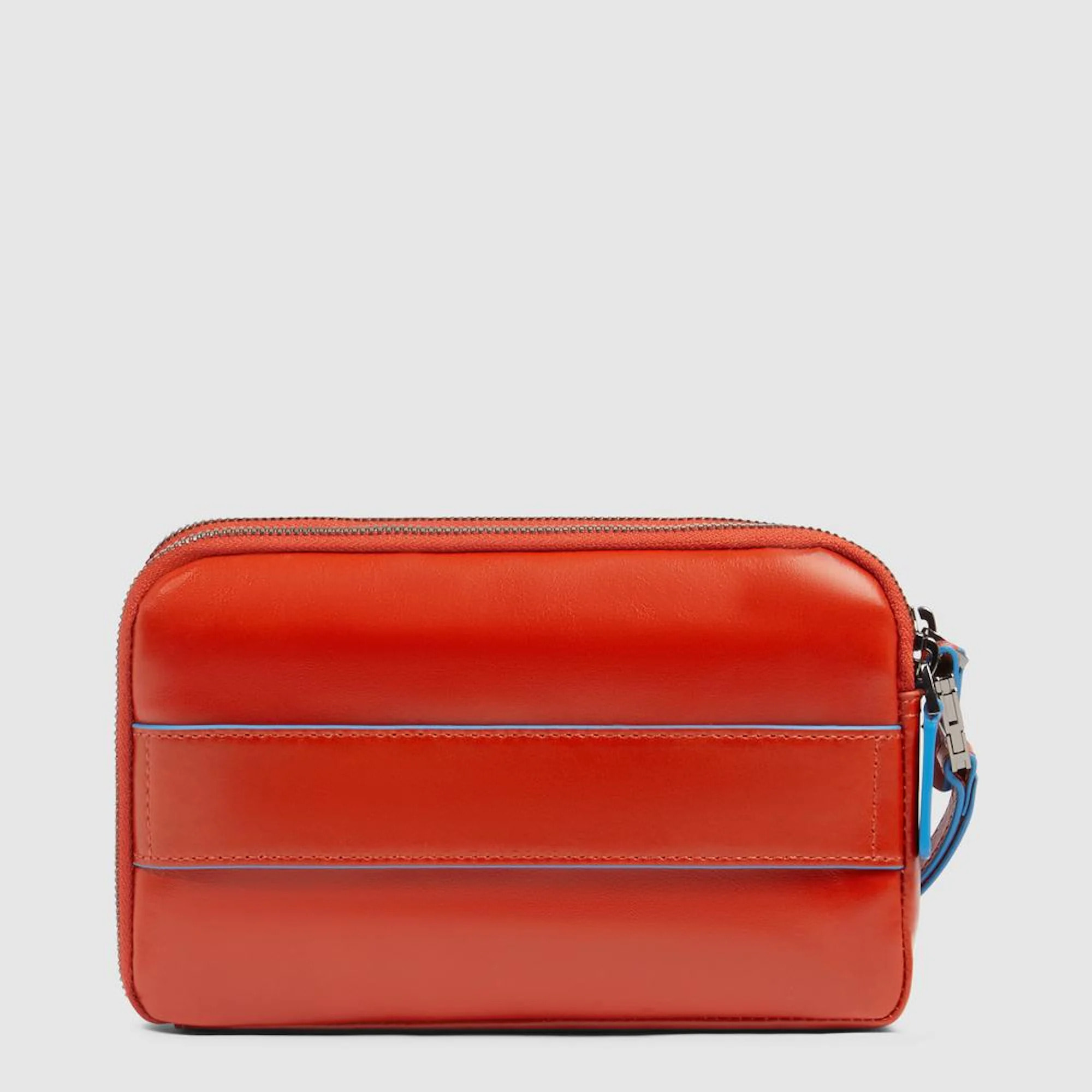 Piquadro Pochette in pelle con polsiera rimovibile e protezione RFID