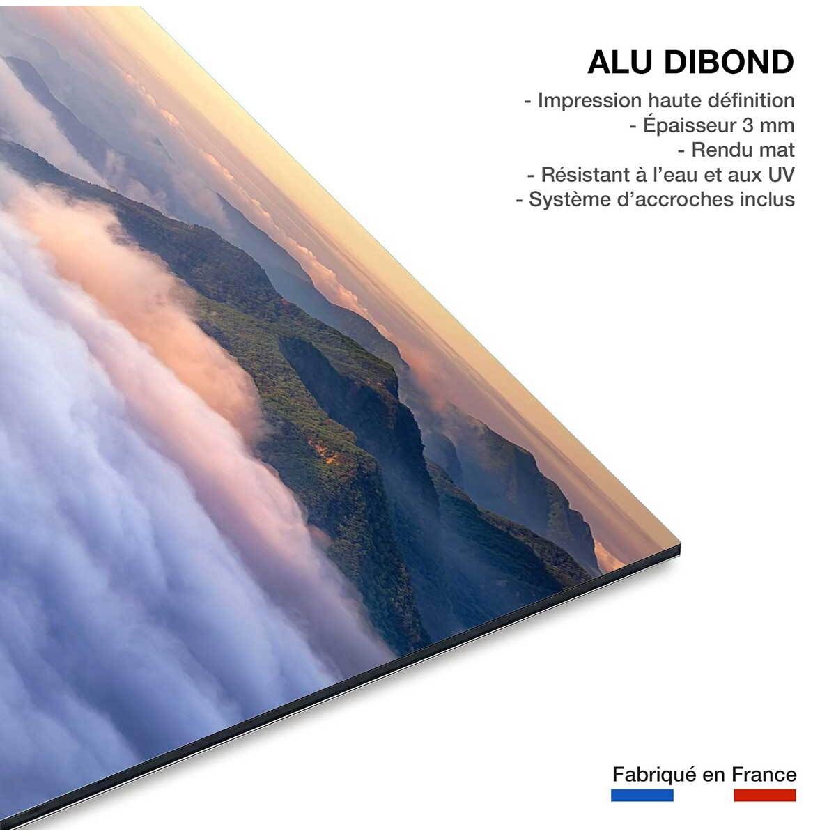 Tableau paysage sur le rocher  Tableau alu Dibond