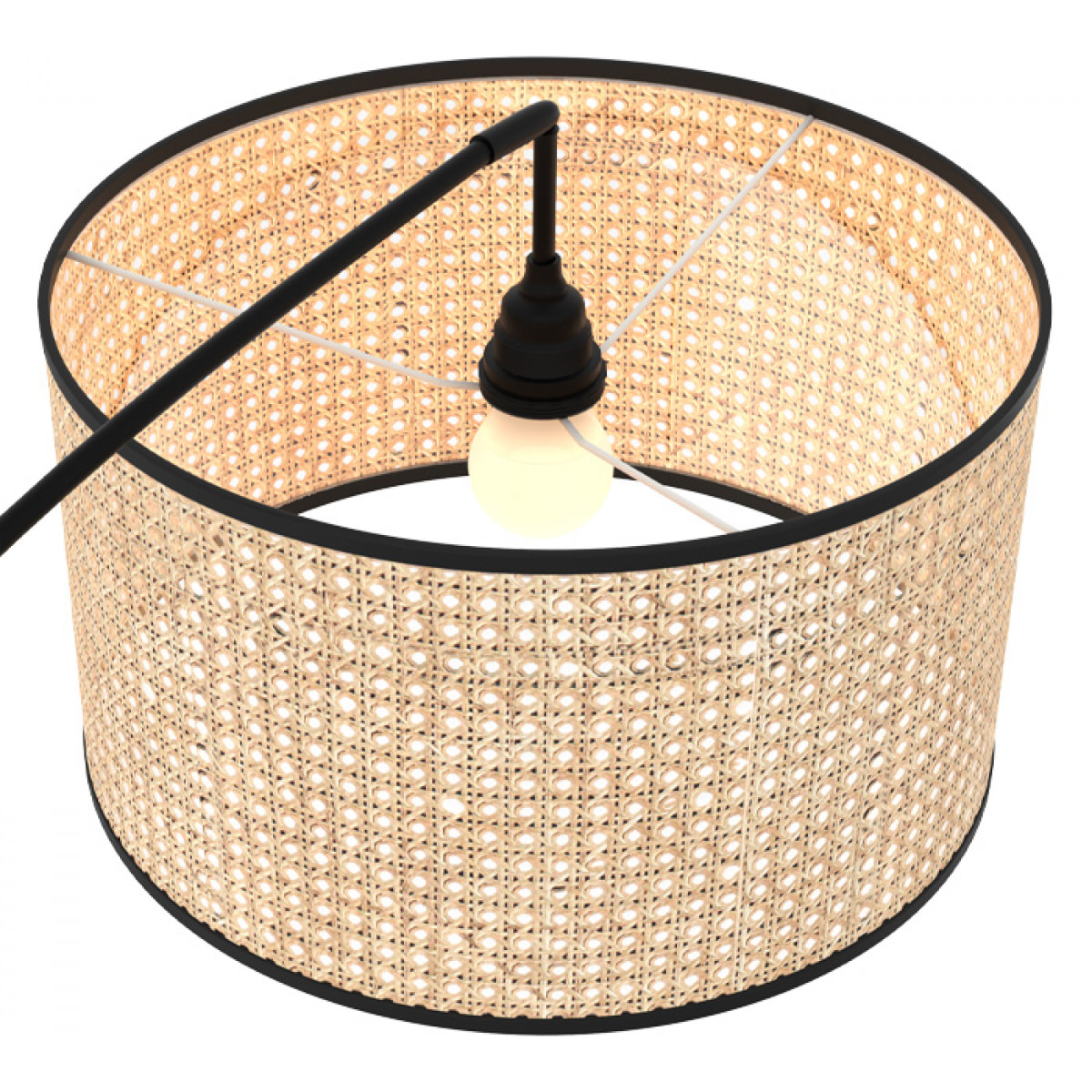 Lampadaire en rotin et métal - Aimée