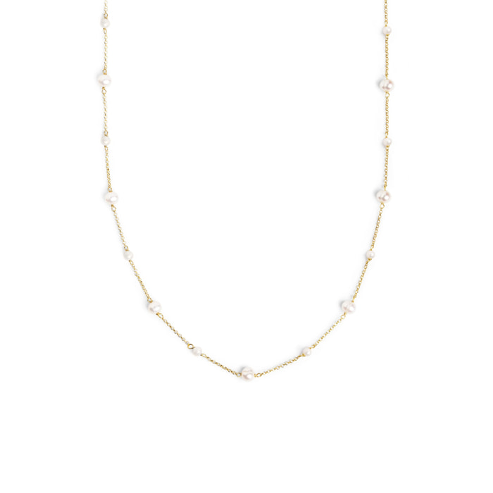 Collana Pearl & Pearls Argento Placcato Oro