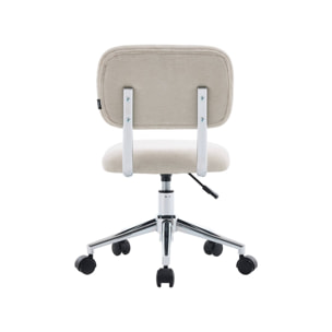 Chaise de bureau enfant à roulettes ajustable tissu chenille AMORY KID