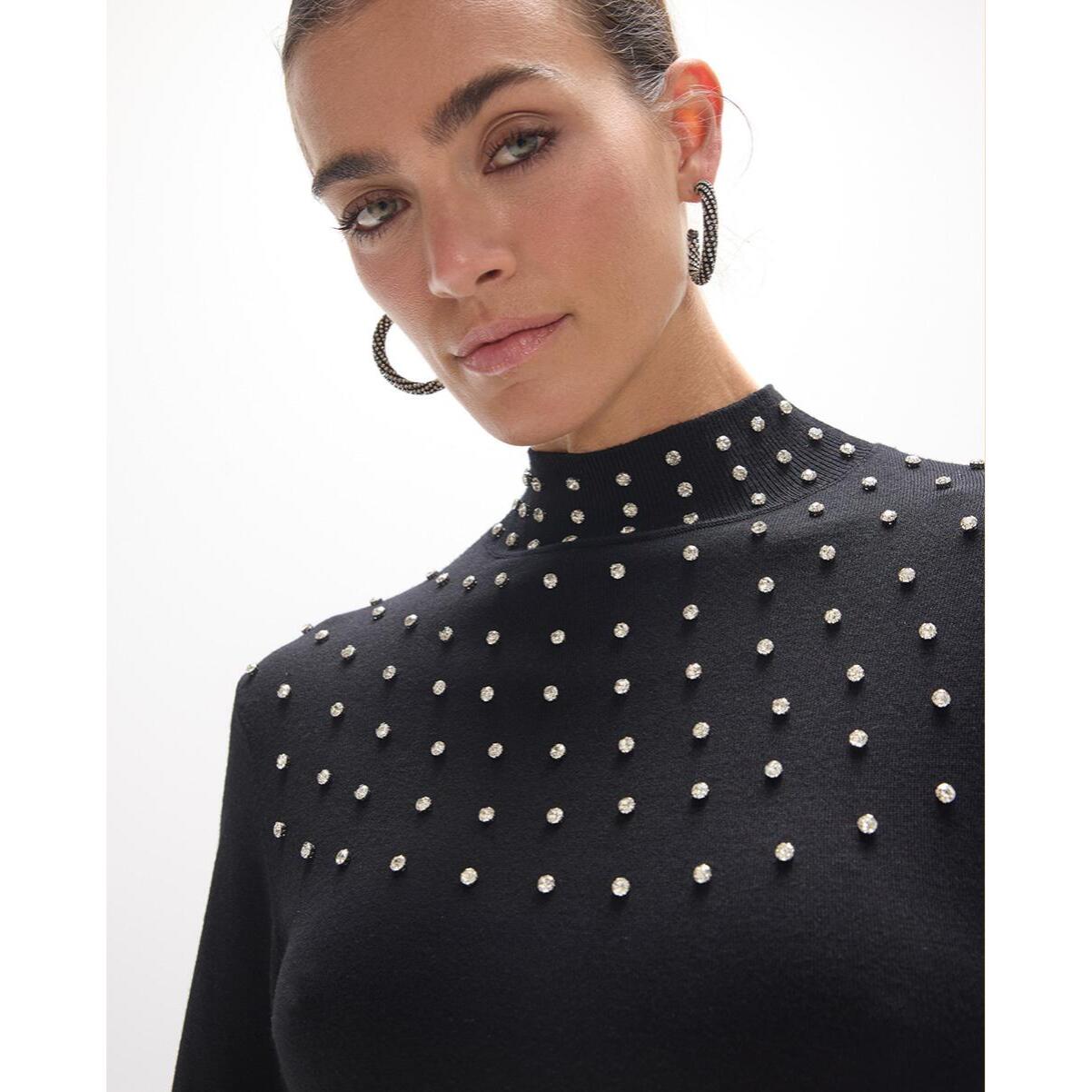 Abito in maglia con paillettes