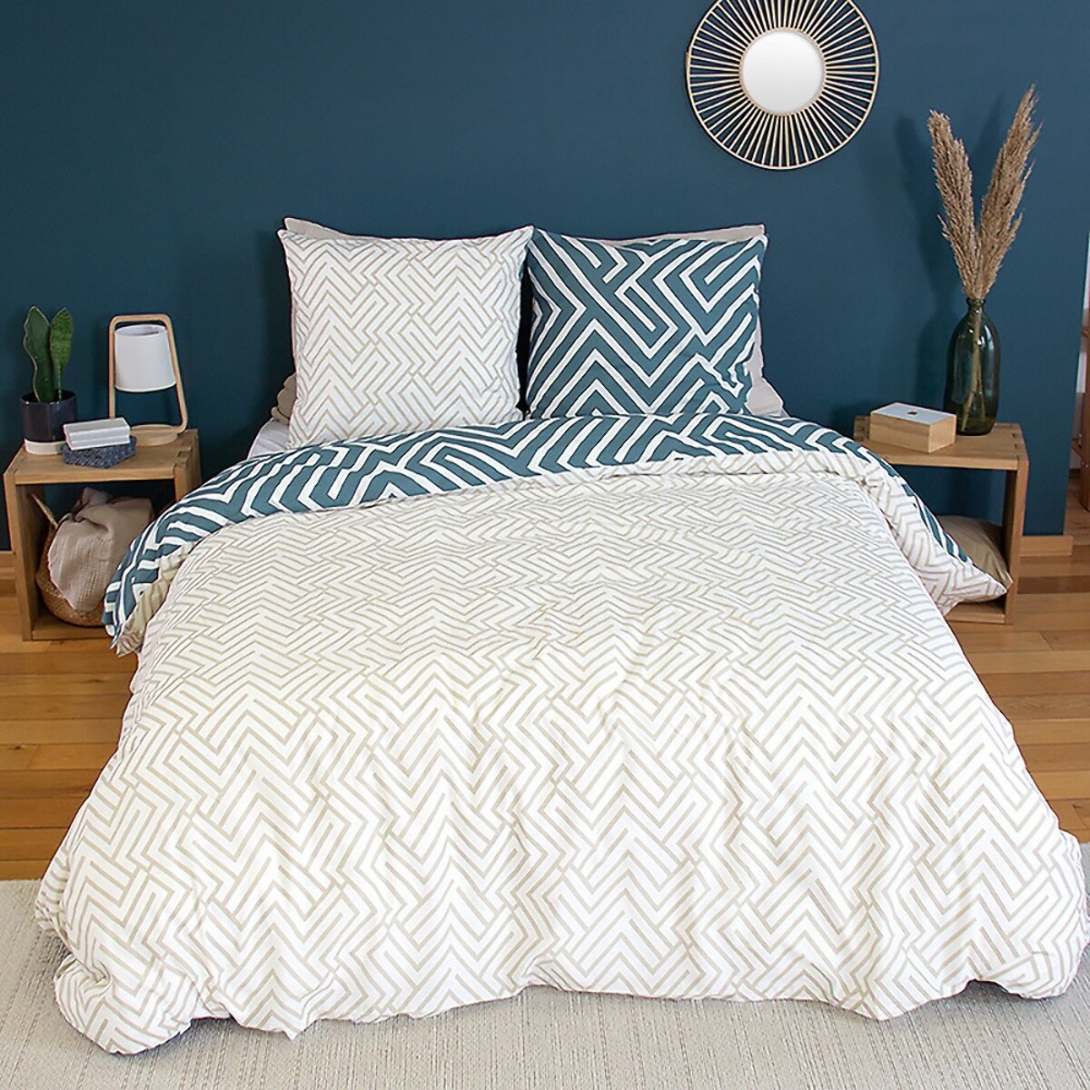 PARURE DE COUETTE 3 PCS 100% COTON 52 fils, PHOSY