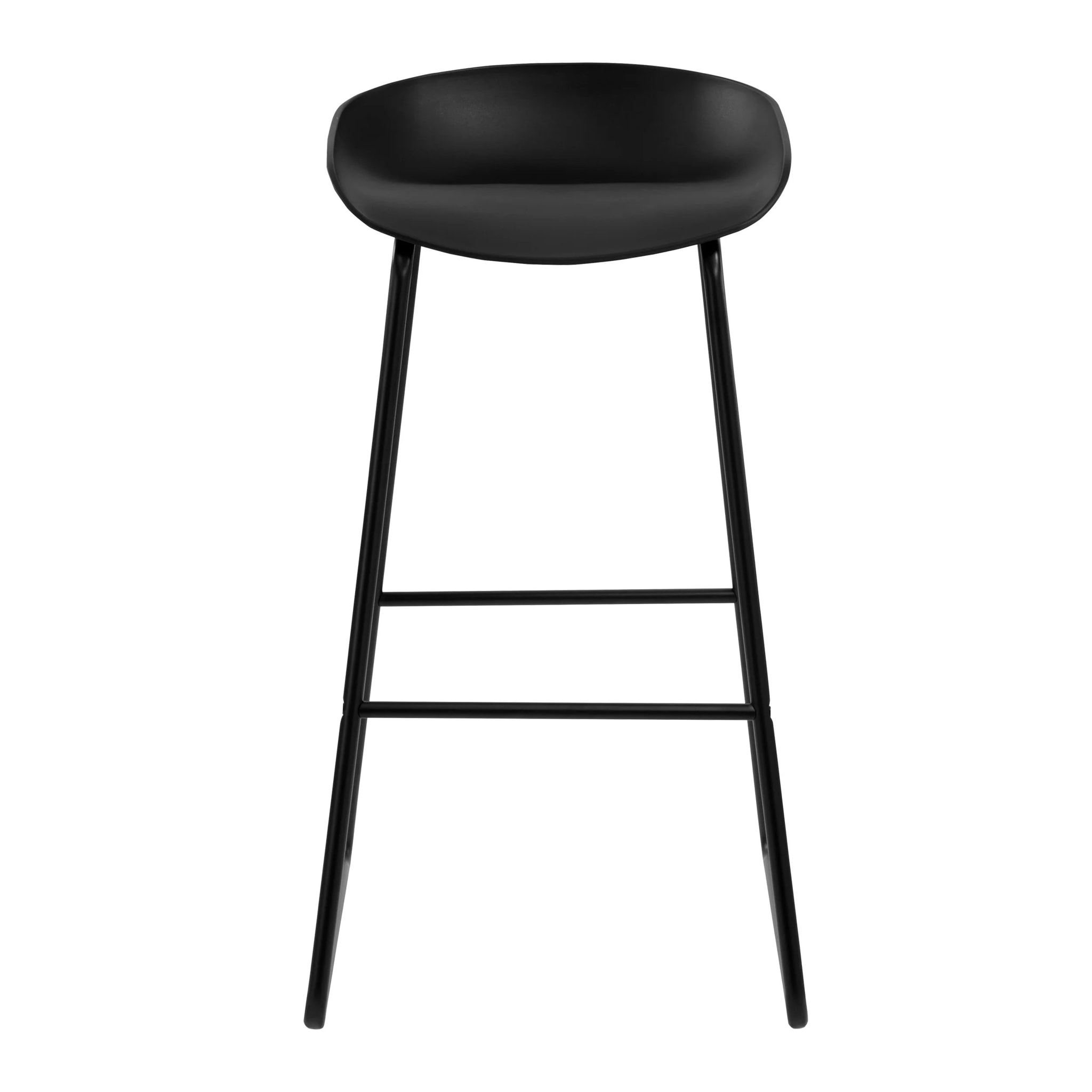 Lot de 2 chaises de bar noire H76cm - Yoshi