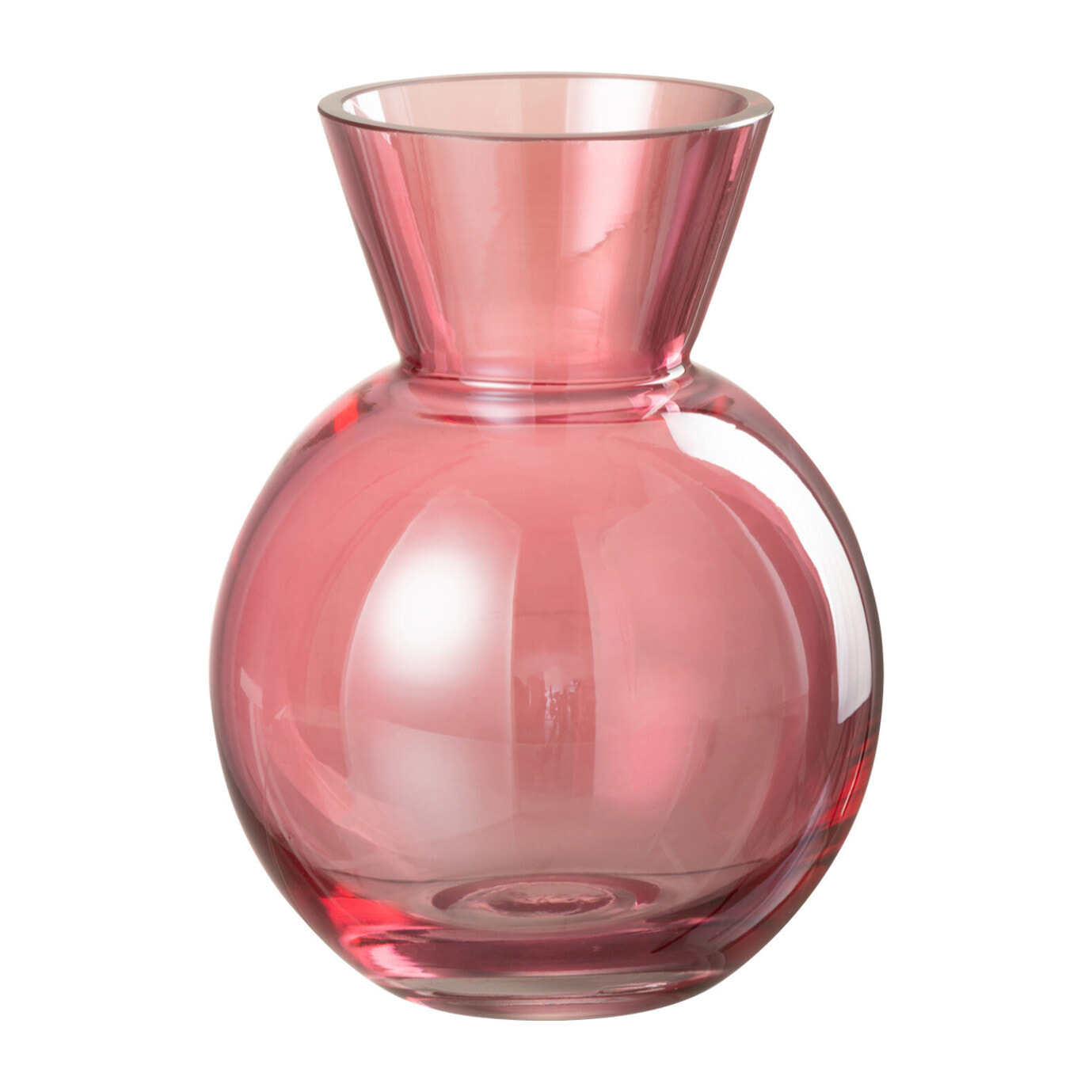 J-Line vase Boule - verre - rouge - small