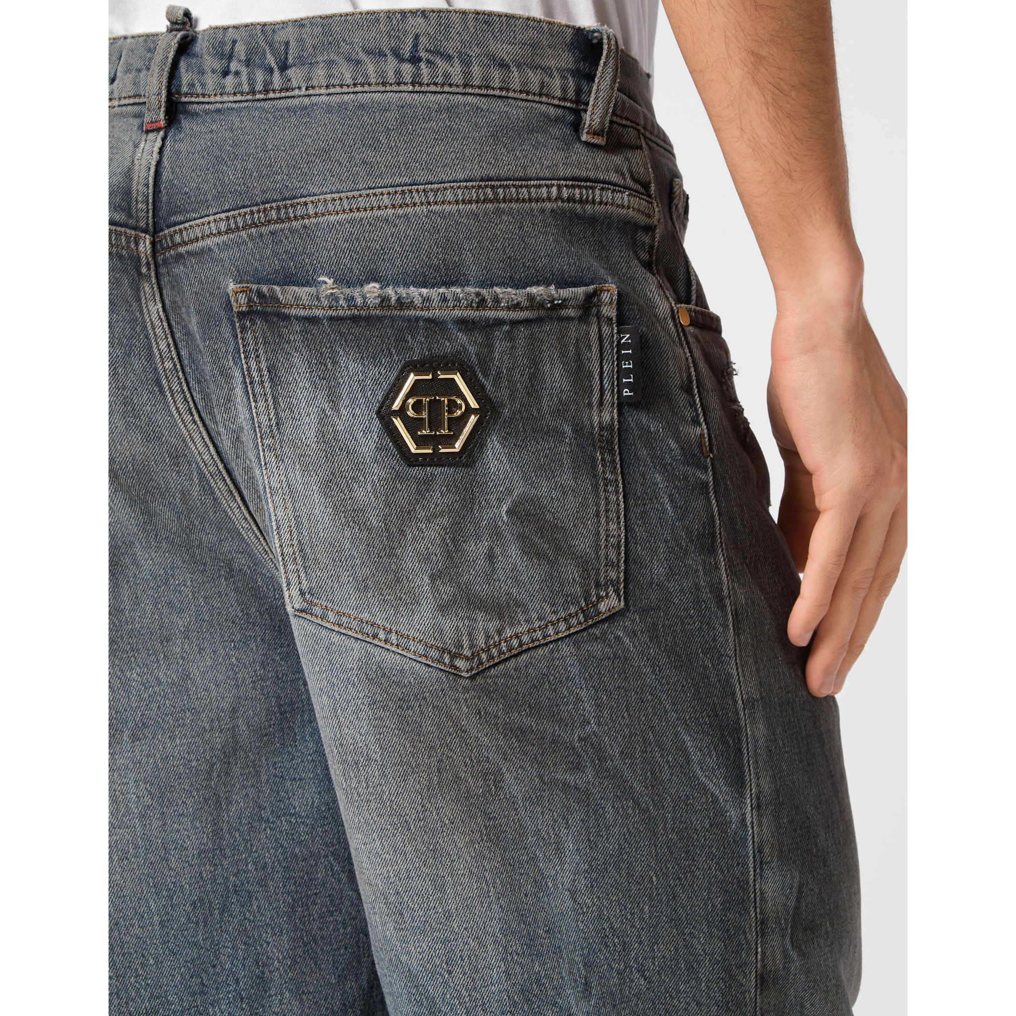 PHILIPP PLEIN Pantalones cortos vaqueros