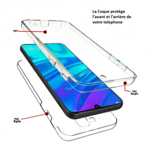 Coque Galaxy A40 360° intégrale protection complète avant arrière silicone transparente