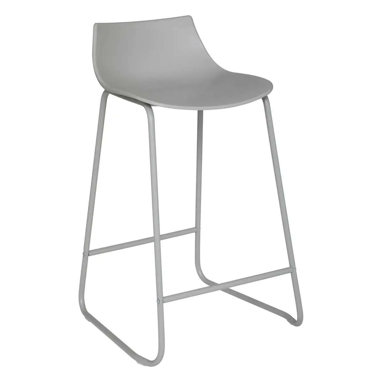 Tabouret de bar "Otac" - métal - gris