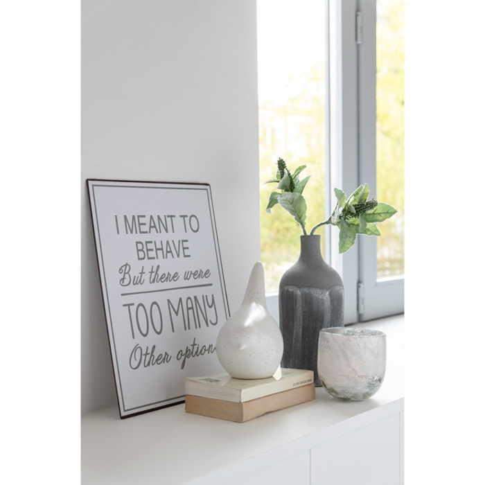 J-Line pancarte Work Options Anglais/Francais - métal - blanc/gris - 2 pcs
