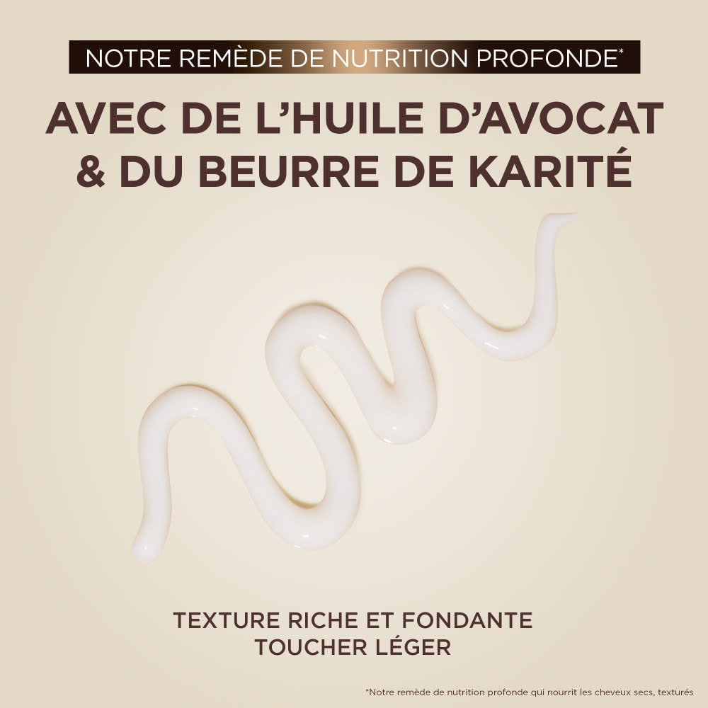 Lot de 6 - Garnier Ultra Doux Pure Huile d'Avocat & Beurre de Karité Crème de Soin 2-en-1 Nutrition Bouclante 200ml - Homme & Fe