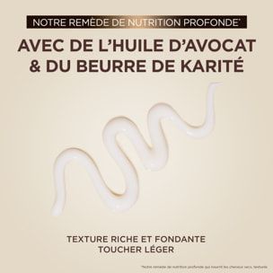 Lot de 6 - Garnier Ultra Doux Pure Huile d'Avocat & Beurre de Karité Crème de Soin 2-en-1 Nutrition Bouclante 200ml - Homme & Fe