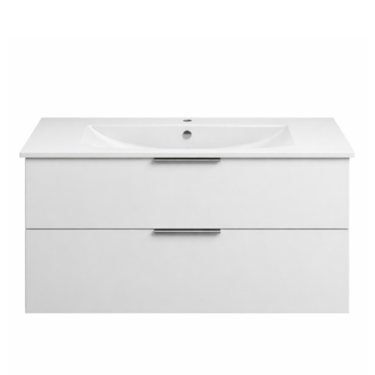 Meuble de salle de bain 120 cm Olena blanc brillant